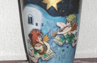 Rosina Wachtmeister X-mas Vase mit Engeln und Stern